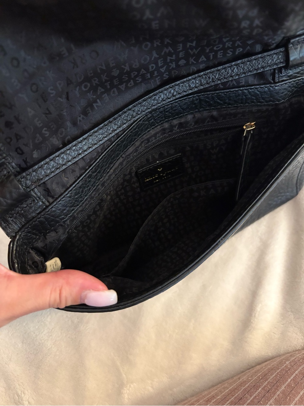 kate spade Black Laser-Cut Leather Crossbody Bag - Picture 4 of 5